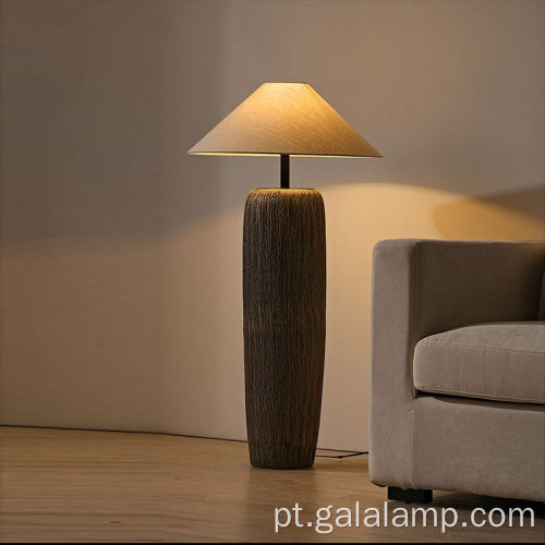 Candeeiros de pé de cerâmica vintage para sala de estar moderna